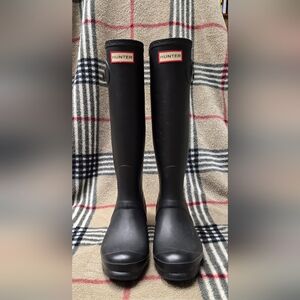 Hunter Original Tall Black Rain Boots, sz 9